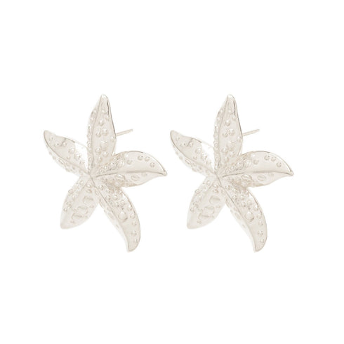 BIG SEA STAR EARRINGS SILVER